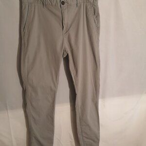 Mountain Ridge Men's Size 34 Waist Grey Cotton Casual Pants